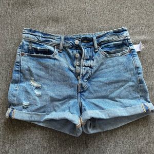 Old Navy High-Waisted Button-Fly O.G. Straight Cuffed Jean Shorts